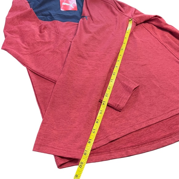 NWT Men’s Pullover Puma Red Blue 3/4 Zip front S - Picture 5 of 10